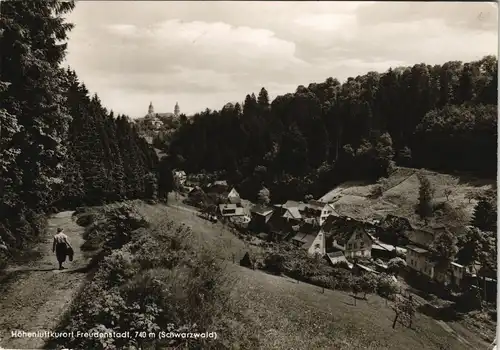 Ansichtskarte Freudenstadt Weg über der Stadt 1964