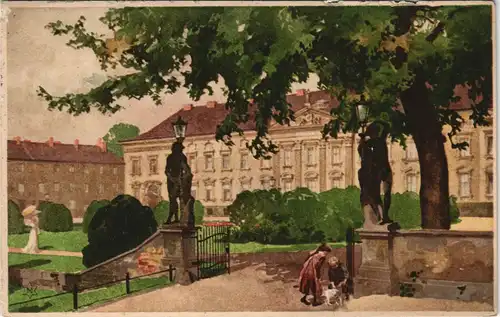 Ansichtskarte Tiergarten-Berlin Schloß Bellevue, Künstlerkarte 1915
