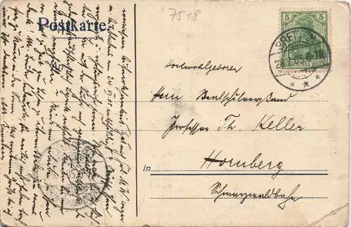 Ansichtskarte Bretten Text AK - Das Brettener Hundle 1906