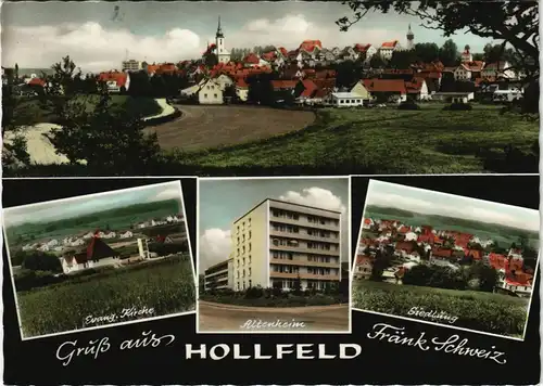 Ansichtskarte Hollfeld Stadt, Kirche, Altenheim 1978