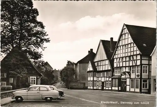 Ansichtskarte Rheda (Kr. Gütersloh) Straßenpartie 1959