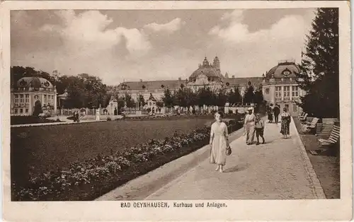 Ansichtskarte Bad Oeynhausen Kurhaus Kurpark und Anlagen, Kurgäste 1920