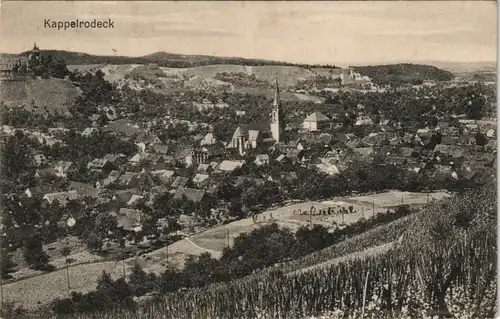 Ansichtskarte Kappelrodeck Panorama Gesamtansicht 1914