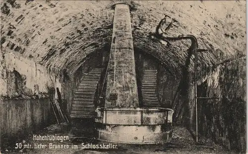 Tübingen Schloss Hohentübingen Keller-Ansicht Brunnen-Schacht 1910