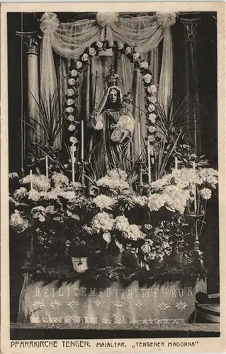 Ansichtskarte Tengen Pfarrkirche Maialtar Tengener Madonna 1923