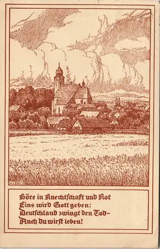 Postcard Hultschin Hlučín Künstlerkarte - Stadt 1926