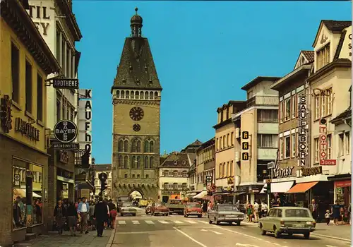 Speyer Maximilianstraße und Altpörtel, Strassen Auto Verkehr 1975