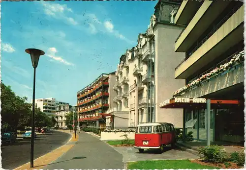 Ansichtskarte Bad Nauheim Ludwigstraße, VW Bulli Käfer 1966