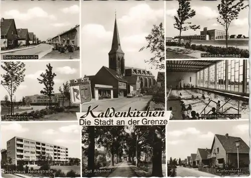 Ansichtskarte Kaldenkirchen MB Schule, Hallenbad, Kiefernforst 1968