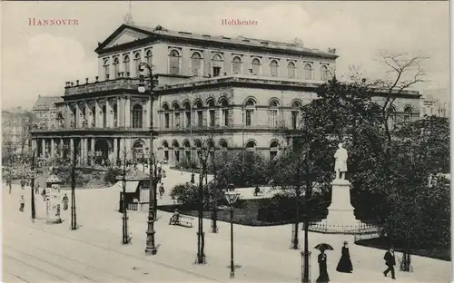 Ansichtskarte Hannover Partie am Theater Hoftheater 1910