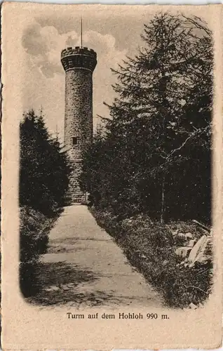 Ansichtskarte Gernsbach Turm auf dem Hohloh 990 m. 1920