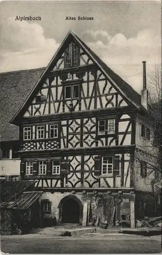 Ansichtskarte Alpirsbach Partie Altes Schloß, Schloss-Bauwerk (Castle) 1910