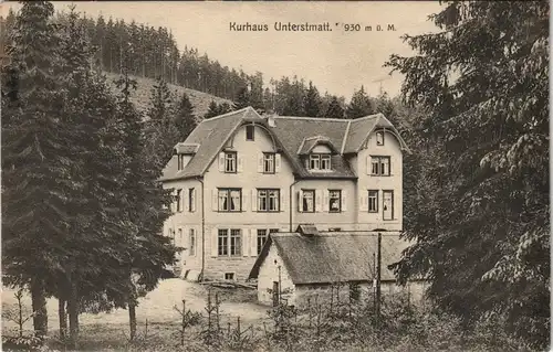 Ansichtskarte Unterstmatt-Bühl (Baden) Kurhaus 1909