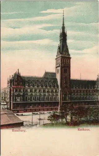 Ansichtskarte Hamburg Rathaus (Town Hall Buildung) 1906