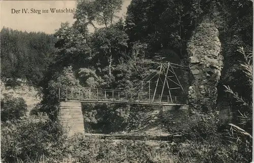 .Baden-Württemberg Der IV. Steg im Wutachtal (Brücke, Bridge) Schwarzwald 1910
