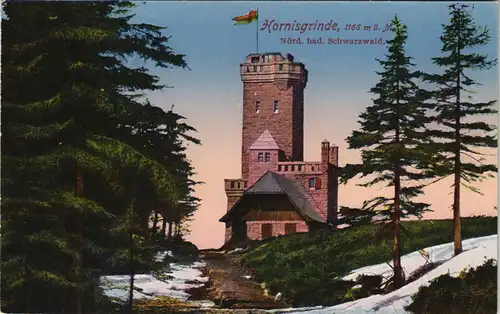 Seebach Aussichtsturm Hornisgrinde im Schwarzwald (Mittelgebirge) 1910