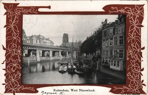 Postkaart Rotterdam Rotterdam West Nieuwland - Ornament 1904
