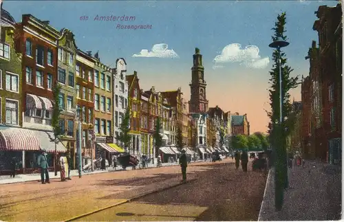 Postkaart Amsterdam Amsterdam Rozengracht 1913