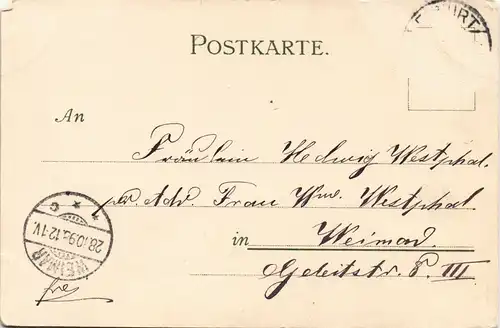 Ansichtskarte München Englischer Garten - Künstlerkarte Kley 1898