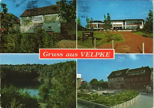 Ansichtskarte Velpke Mehrbildkarte mit 4 Ortsansichten 1984