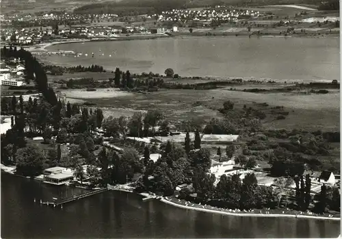 Radolfzell am Bodensee Luftbild Restaurant Strandcafe Mettnau 1965