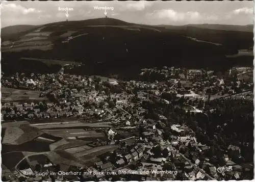 Braunlage Panorama Blick zum Brocken, Wurmberg, Wurmbergschanze 1964