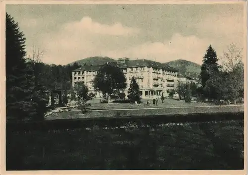 Ansichtskarte Baden-Baden Partie am HOTEL BELLEVUE 1930