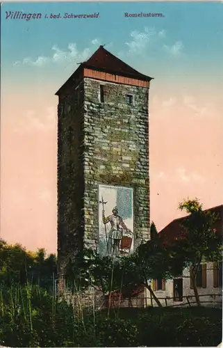 Ansichtskarte Villingen-Villingen-Schwenningen Romeius-Turm 1915