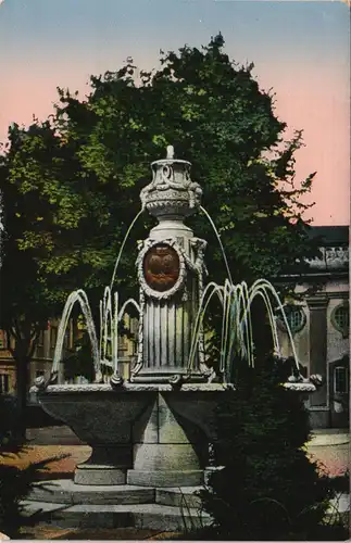 Ansichtskarte Bruchsal Partie am Amalienbrunnen, Brunnen-Anlage 1910