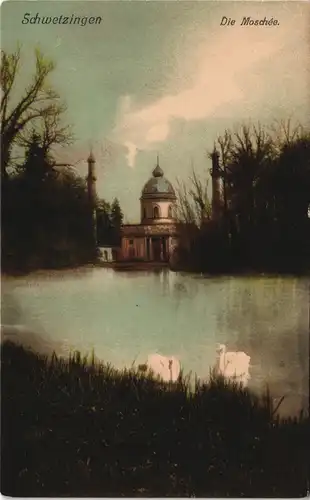 Ansichtskarte Schwetzingen Partie an der Moschee 1910