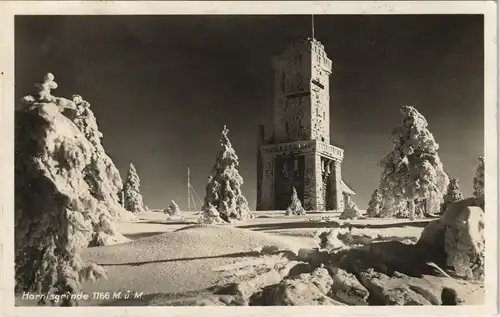 Seebach Aussichtsturm Hornisgrinde tief verschneiter Schwarzwald 1925