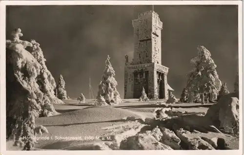 Seebach Hornisgrinde (Berg, Turm) tief verschneiter Schwarzwald 1920