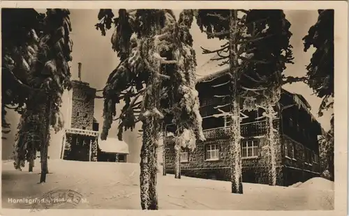 Ansichtskarte Seebach Aussichtsturm Hornisgrinde mit Rasthaus 1934