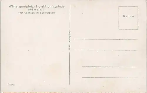 Seebach Hornisgrinde (Berg), Hotel, Wintersportplatz Schwarzwald 1920