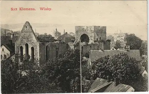 Postcard Wisby Visby Sankt Klemens 1911