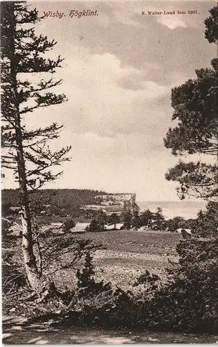 Postcard Wisby Visby Högklint - Klippe 1907