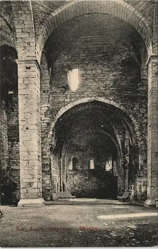 Postcard Stavanger Kirchenruine - Innen 1911