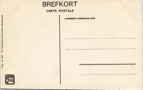 Postcard Lund Universität 1913