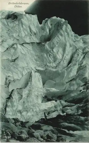 Postcard Olden-Stryn Gletscher Briksdalsbraeen Norge Norway 1913