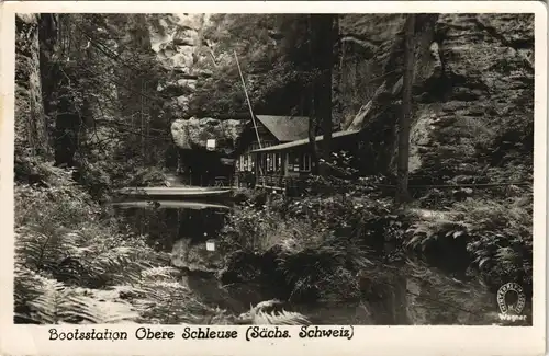 Hinterhermsdorf-Sebnitz Bootstation Obere/Untere Schleuse Kirnitzsch 1953