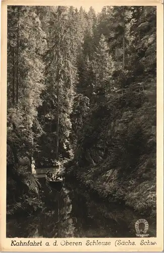 Hinterhermsdorf-Sebnitz Bootstation Obere Schleuse Kahnfahrt 1951