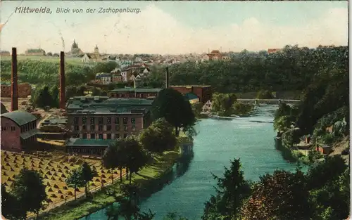 Ansichtskarte Mittweida Fabrikanlage 1920