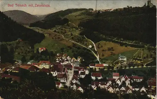 Bad Teinach-Zavelstein Panorama-Ansicht, Vogelschau-Perspektive 1910
