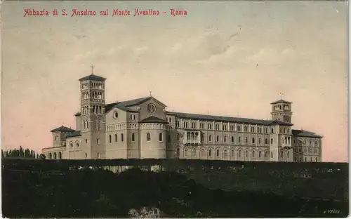 Cartoline Rom Roma Abbazia di S. Anselmo sul Monte Aventino 1912