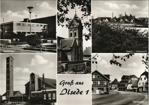 Ansichtskarte Ilsede hallenbad, Fabrik I, Gerhardstraße 1961