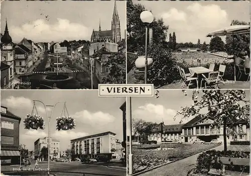 Ansichtskarte Viersen Neumarkt, Lindenstraße, Bahnhof 1961