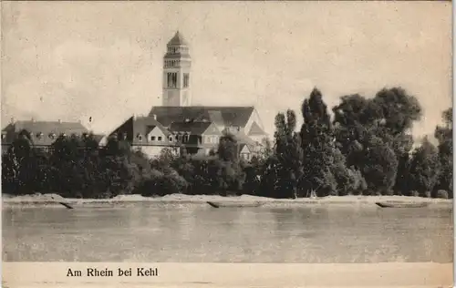 Ansichtskarte Kehl (Rhein) Stadt gel Feldpost WK1 1916