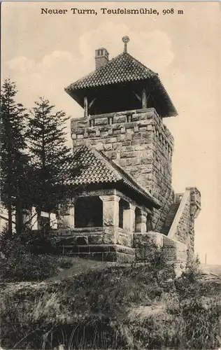 Ansichtskarte Loffenau (LK Calw) Nuer Turm, Teufelsmühle 1912