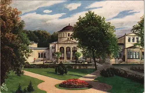 Ansichtskarte Bad Oeynhausen Badehaus I. Kuranlagen WIRO Künstlerkarte 1910