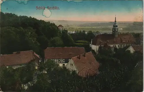 Ansichtskarte Diesbar-Seußlitz-Nünchritz (Elbe) Schloß coloriert 1912